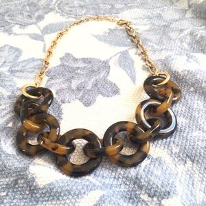 {J. Crew} Tortoise Link Necklace